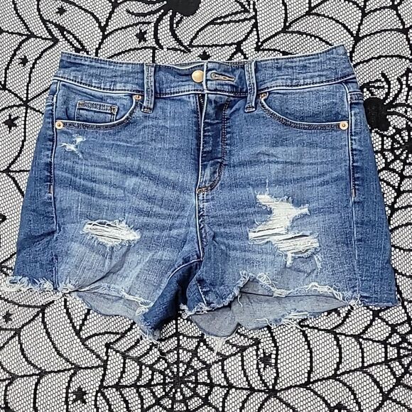 High Waisted Distressed Ripped Blue Jeans Universal Thread Size 2/26 - Picture 1 of 10